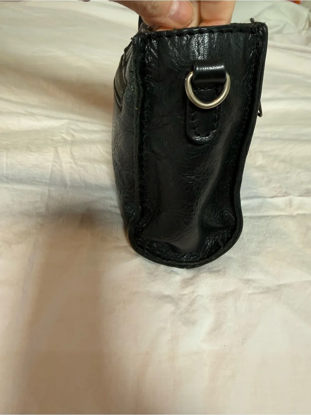 Patricia Nash Turati Black Leather Purse No Crossbody Strap Excellent Condition